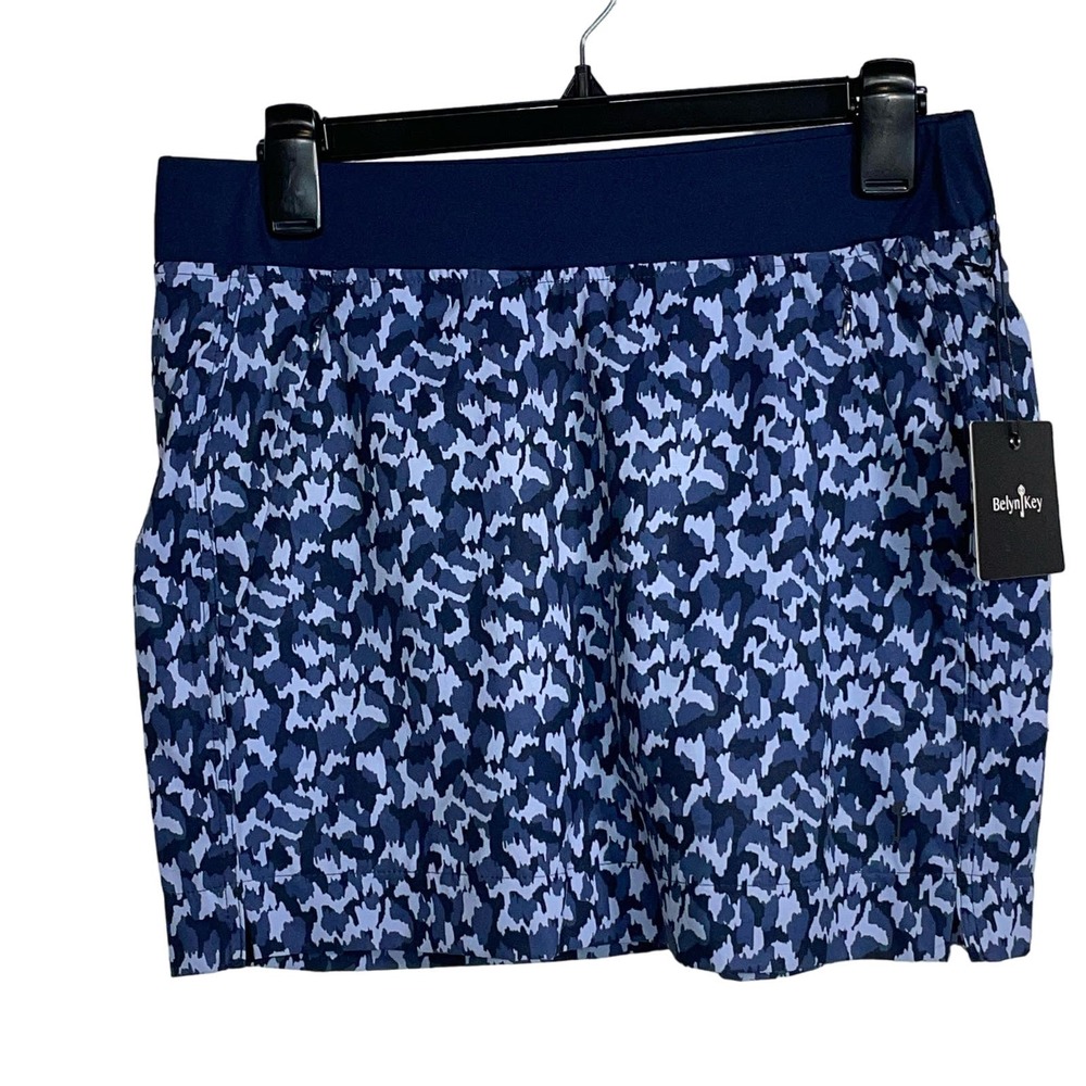 Belyn Key Golf Marble City Slim Fit 14.5" Skort, Blue  Small